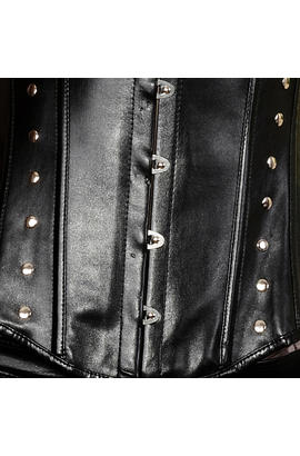 Bustier corset en cuir steampunk, lingerie sexy