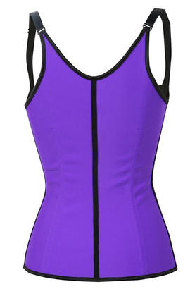 Gaine d’entrainement style vêtement en latex violette