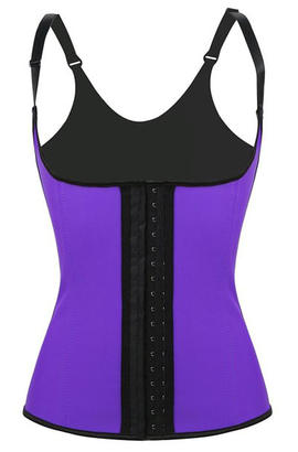 Gaine d’entrainement style vêtement en latex violette