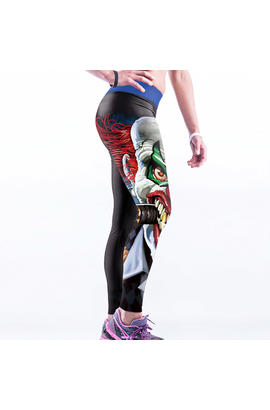 Pantalon yoga taille haute avec motif 3d imprimé