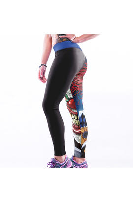 Pantalon yoga taille haute avec motif 3d imprimé