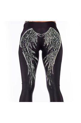 Pantalon leggings pour le sport avec motifs imprimés ailes d’ange.