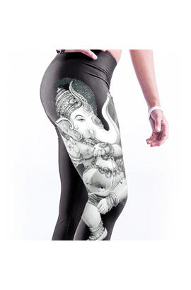 Pantalon yoga motif imprimé bouddha