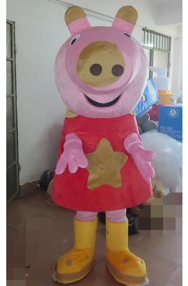 Costume de mascotte d’un cochon de dessin animé peppa pig