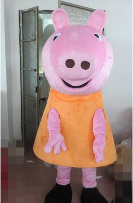 Costume mascotte de maman cochon rose