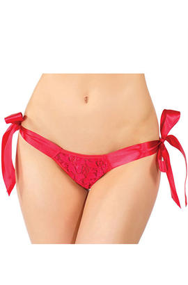 Culotte sexy sans entrejambe rouge