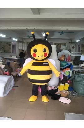 Costume de mascotte fait sur mesure d’un bourdon jaune et noir, pour adultes