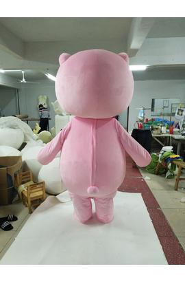 Costume mascotte d'ours rose