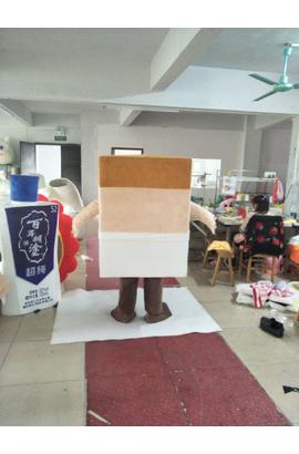 Costume mascotte d'un homme de bureau amusant