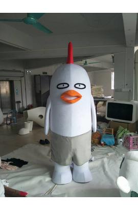 Costume de mascotte d'un petit coq rigolo, pour adultes