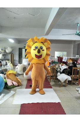 Costume de mascotte d’un lion de dessin animé, pour adultes