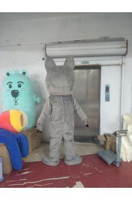 Costume mascotte de loup gris