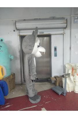 Costume mascotte de loup gris