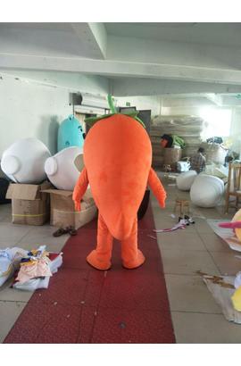 Costume mascotte de poivre orange