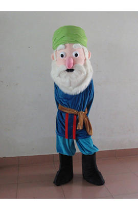 Costume mascotte de nain barbu bleu
