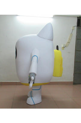 Costume mascotte de robot blanc