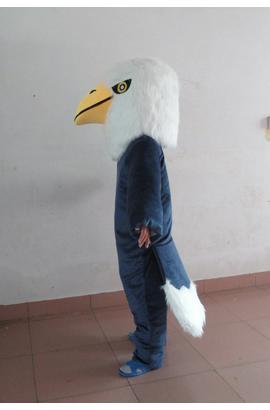 Costume mascotte d’aigle en suit noir