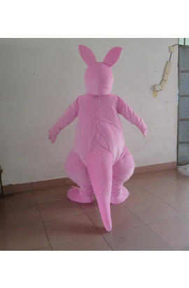 Costume mascotte de kangourou rose