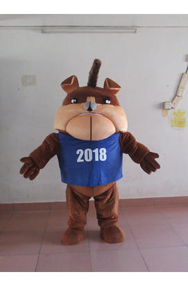 Costume mascotte de chien brun méchant