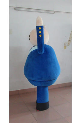 Costume mascotte de marin en uniforme bleu