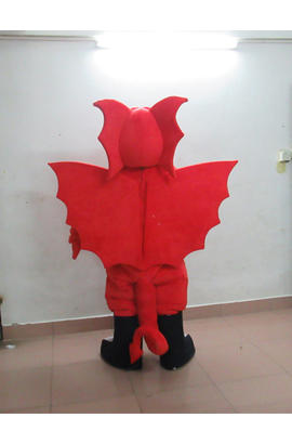 Costume mascotte de dragon rouge pour halloween
