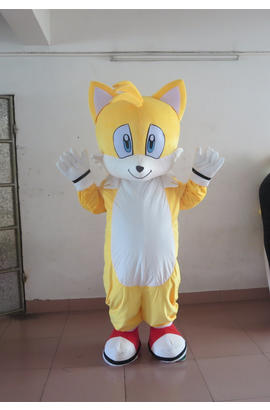 Costume mascotte de chat jaune mignon