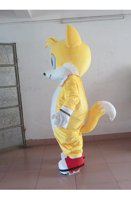 Costume mascotte de chat jaune mignon