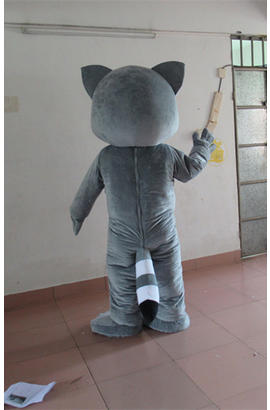 Costume mascotte de racoon gris