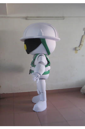 Costume mascotte de robot en combinaisons spatiales