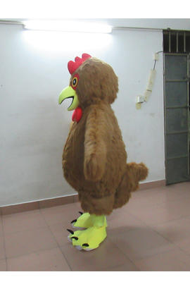 Costume mascotte de poule brune