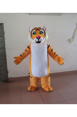 Costume mascotte de tigre orange