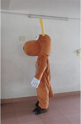 Costume mascotte de taquin brun