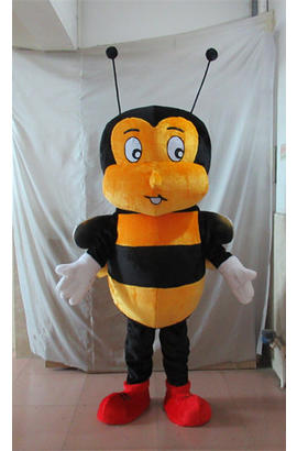 Costume mascotte d’abeille jaune noir