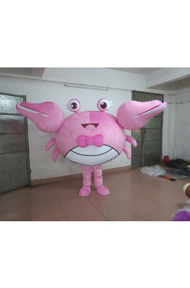 Costume mascotte de crabe rose