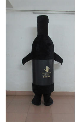 Costume mascotte de bouteille de vin
