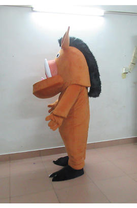 Costume mascotte de sanglier marron
