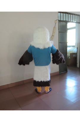 Costume mascotte d’aigle en vêtement de rugby