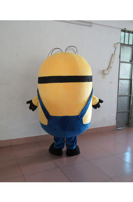 Costume mascotte de minion jaune borgne en peluche