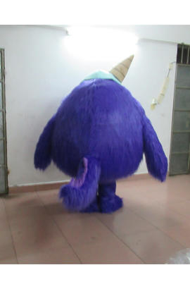 Costume mascotte de monstre borgne en peluche violet