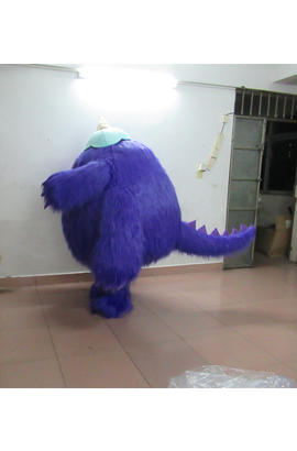 Costume mascotte de monstre borgne en peluche violet