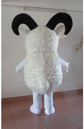 Costume mascotte de mouton blanc pour adulte