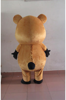 Costume mascotte d’ours brun aimable pour adulte