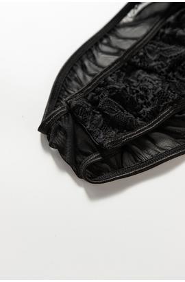  body de lingerie transparent noir