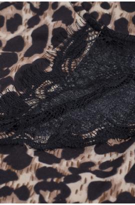  ensemble lingerie imprimé léopard à lanière spaghetti