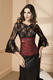 Sublime corset underbust couleur carmin avec finition baroque