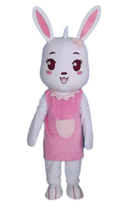 Costume de mascotte de lapin en peluche