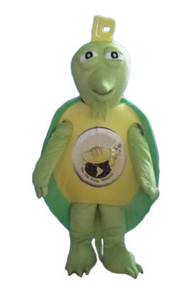 Costume de mascotte homme de tortue verte pour adulte
