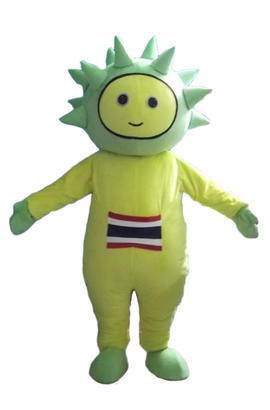 Costume de mascotte en peluche durian pour adulte, d’un fruit exotique de dessin animé parfait pour cosplay ou carnaval