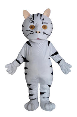 Costume de mascotte tigre blanc pour adulte