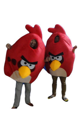 Costume de mascotte oiseau rouge d’ angry birds pour adulte